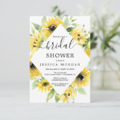 Sunflower Garden Bridal Shower Invitation Kaart (Staand voorkant)