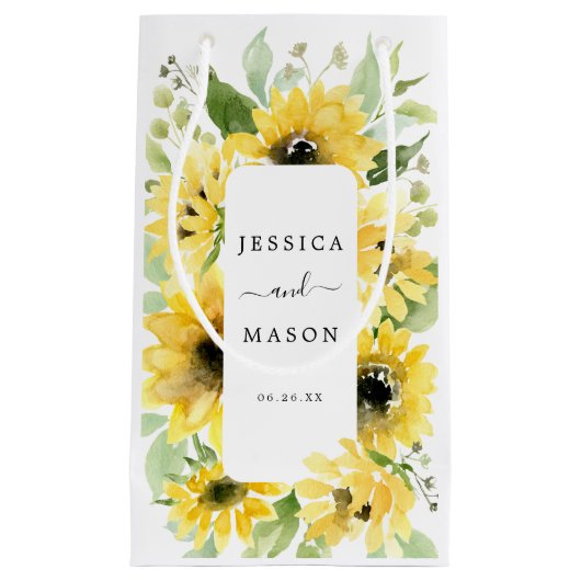 Sunflower Garden Hotel Trouwcadeau Tas Klein Cadeauzakje (Voorkant)