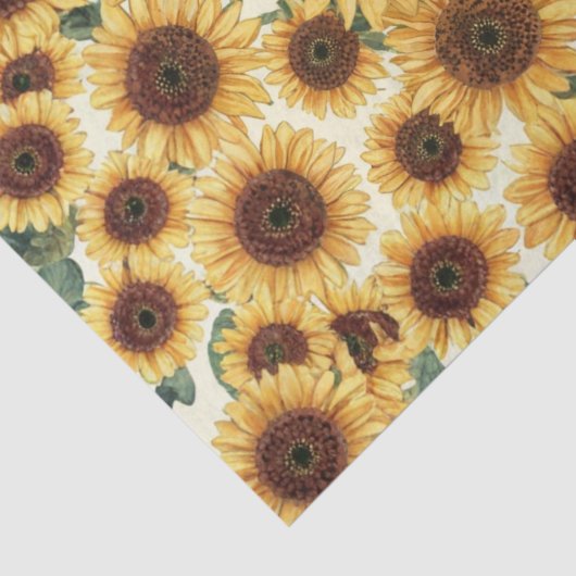 Sunflower Garden In Full Bloom Tissuepapier (Detail)