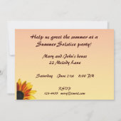 Sunflower Garden Summer Solstice Party Invitation Kaart (Achterkant)
