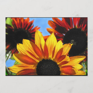 Sunflower Garden Summer Solstice Party Invitation Kaart
