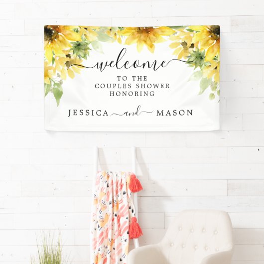 Sunflower Garden Vinyl Welcome Banner (Insitu)
