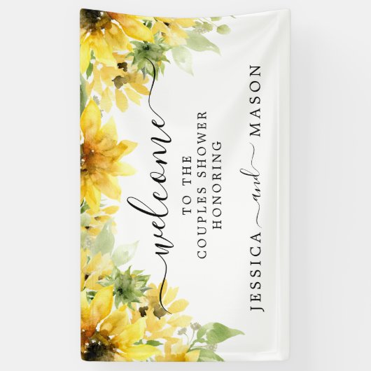 Sunflower Garden Vinyl Welcome Banner (Verticaal)