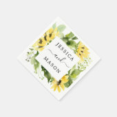 Sunflower Garden Wedding Cocktail Napkin Servet (Hoek)