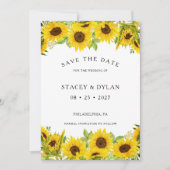 Sunflower Garden Wedding Foto Save The Date (Voorkant)