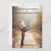 Sunflower Garden Wedding Foto Save The Date (Achterkant)