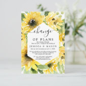Sunflower Garden Wedding uitgesteld Kaart (Staand voorkant)