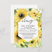 Sunflower Garden Wedding uitgesteld Kaart (Voorkant / Achterkant)
