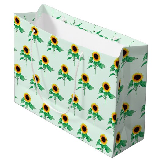 Sunflower Gift Bag Groot Cadeauzakje (Voorkant Gekanteld)