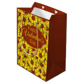 Sunflower Gift Bag Medium Cadeauzakje (Achterkant Gekanteld)