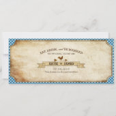 Sunflower Gingham Check Country Picnic Weddenschap Kaart (Achterkant)