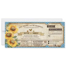 Sunflower Gingham Check Country Picnic Weddenschap