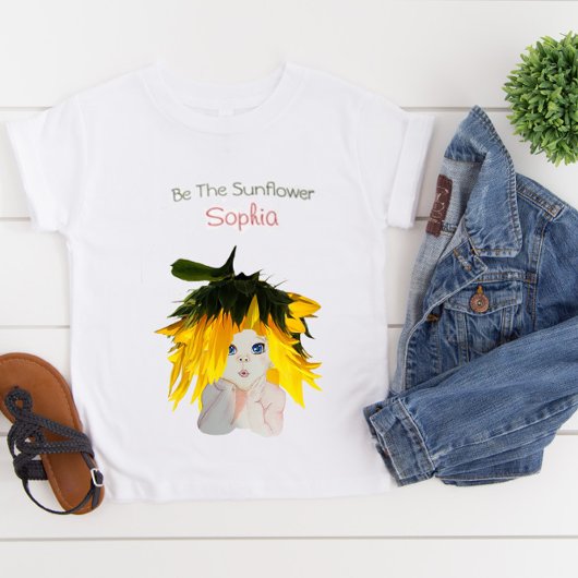 Sunflower Girls Personal Flowers T-shirt