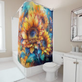 Sunflower Glory Douchegordijn (In situ)