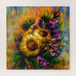 "Sunflower Glow" 60 cm x 60 cm Legpuzzel
