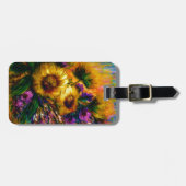 "Sunflower Glow" Bagagelabel (Voorkant horizontaal)