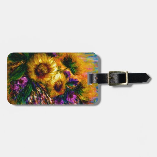 "Sunflower Glow"  Bagagelabel (Voorkant horizontaal)