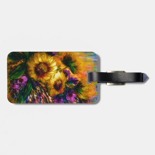 "Sunflower Glow"  Bagagelabel (Achterkant horizontaal)