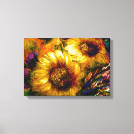 "Sunflower Gold" 18" x 12"  Canvas Afdruk