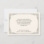 Sunflower Gold Black Bedankkaart (Achterkant)