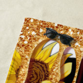 Sunflower Gold Drip Beach Towel Strandlaken (In situ)