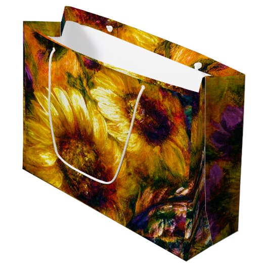 "Sunflower Gold"  Groot Cadeauzakje (Voorkant Gekanteld)