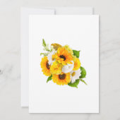 Sunflower Gold Lijst Sweet 16 Party Kaart (Achterkant)