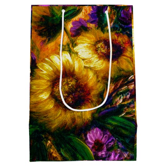 "Sunflower Gold" Medium Cadeauzakje (Achterkant)