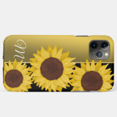Sunflower Gold Monogram Case-Mate iPhone Case (Achterkant (horizontaal))