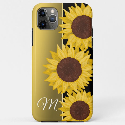 Sunflower Gold Monogram Case-Mate iPhone Case (Achterkant)