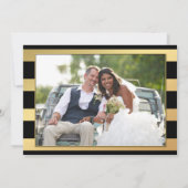 Sunflower Gold Stripe foto Weddenschap Hartelijk d Bedankkaart (Achterkant)