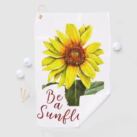 Sunflower Golf Towel Golfhanddoek (Insitu)