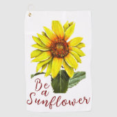Sunflower Golf Towel Golfhanddoek (Voorkant)