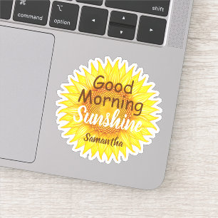 Sunflower Good Morning Sunshine Colorful Sticker