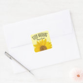 Sunflower Good Morning Sunshine Vierkante Sticker (Envelop)