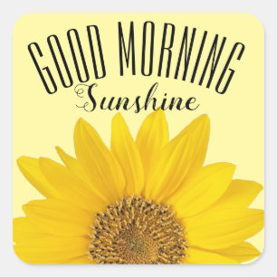 Sunflower Good Morning Sunshine Vierkante Sticker