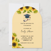 Sunflower Graduation Party Invitation Kaart (Voorkant)