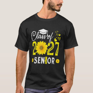 Sunflower Graduation Senior Class Of 2027 27 Graad T-shirt
