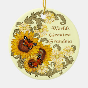 Sunflower Grandma Keramisch Ornament