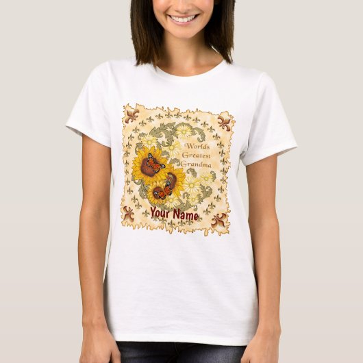 Sunflower Grandma T-shirt (Voorkant)