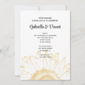 Sunflower Graphic Engagement Party Kaart (Voorkant)