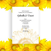Sunflower Graphic Engagement Party Kaart