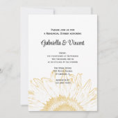 Sunflower Graphic Wedding Rehearsal Dinner Kaart (Voorkant)