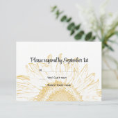 Sunflower Graphic Wedding RSVP (Staand voorkant)