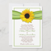 Sunflower Green Ribbon Weddenschap Kaart (Voorkant)