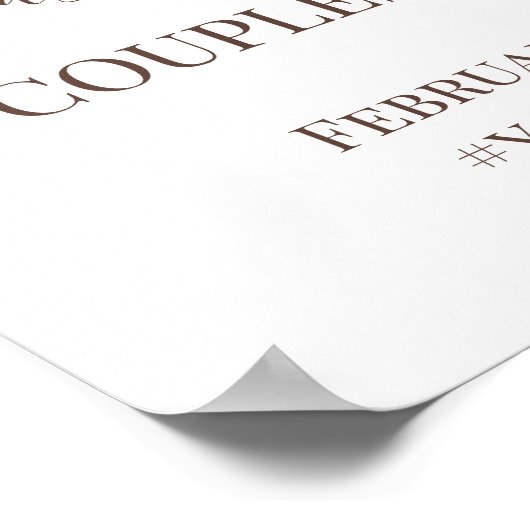 Sunflower Greenery Couples Wedding Welcome Sign Poster (Hoek)