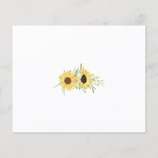 Sunflower greenery deelt een date night idea card flyer (Achterkant)