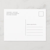 Sunflower Greenery Geometric Wedding Uitnodiging Briefkaart (Achterkant)