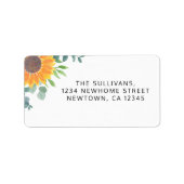 Sunflower Greenery Retouradres Etiket (Voorkant)