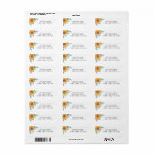 Sunflower Greenery Return Address Label (Full Sheet)